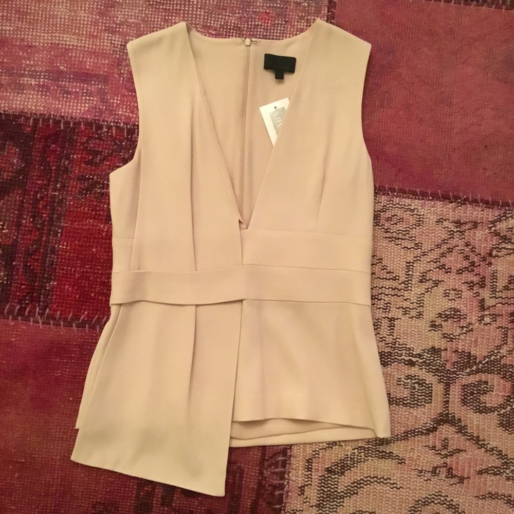 NWT Blush Nude V Neck Top